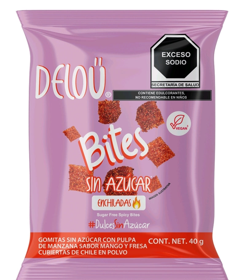 Bites de Fresa Mango enchilados Veganos sin azúcar.